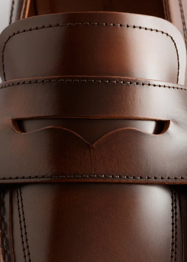 Klobige Leder-Loafer Klobige Leder-Loafer