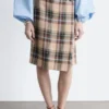Knie-langer Tartan-Wickelrock Knie-langer Tartan-Wickelrock