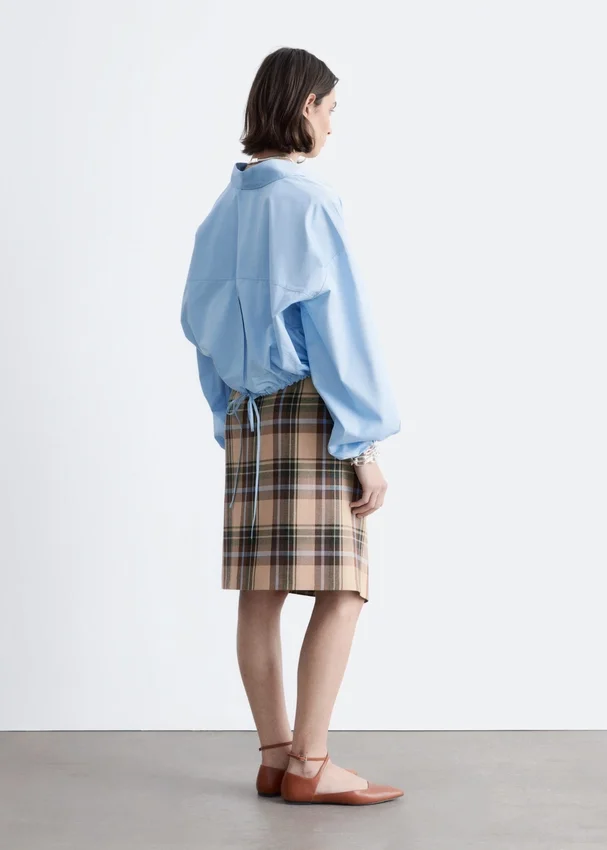 Knie-langer Tartan-Wickelrock Knie-langer Tartan-Wickelrock