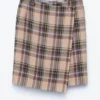 Knie-langer Tartan-Wickelrock Knie-langer Tartan-Wickelrock