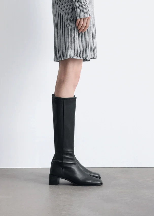 Kniehohe Nappa-Sock-Stiefel Kniehohe Nappa-Sock-Stiefel