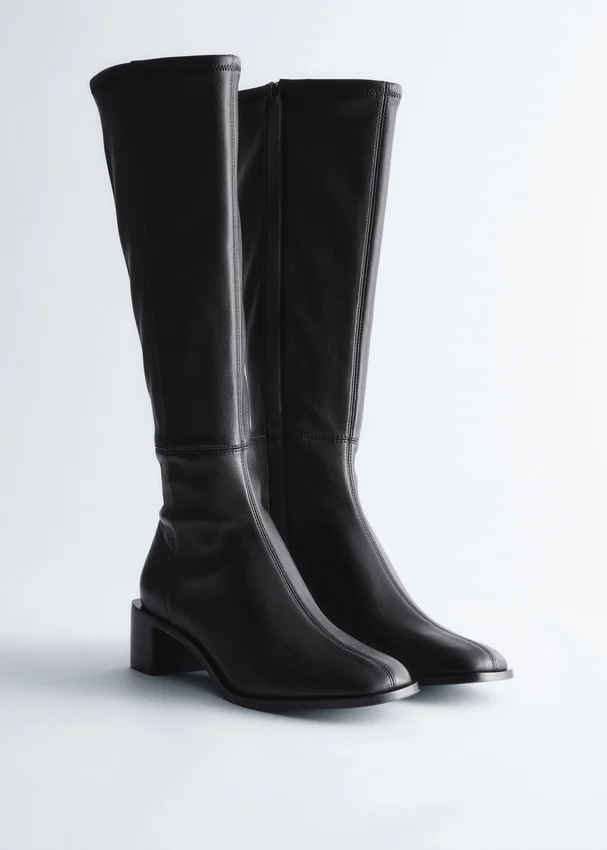 Kniehohe Nappa-Sock-Stiefel Kniehohe Nappa-Sock-Stiefel