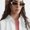 Markante rechteckige Sonnenbrille Markante rechteckige Sonnenbrille
