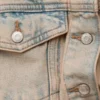 Kurze, überfärbte Jeansjacke