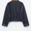 Kurze Jeansjacke mit Cordkragen Kurze Jeansjacke mit Cordkragen