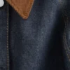 Kurze Jeansjacke mit Cordkragen Kurze Jeansjacke mit Cordkragen