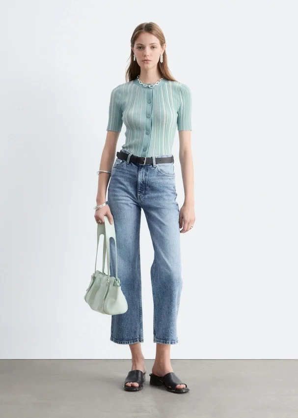 Kurze Wide-Leg-Jeans Kurze Wide-Leg-Jeans
