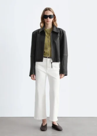 Kurze Wide-Leg-Jeans