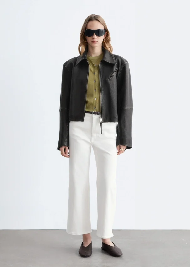 Kurze Wide-Leg-Jeans Kurze Wide-Leg-Jeans