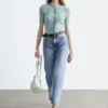 Kurze Wide-Leg-Jeans Kurze Wide-Leg-Jeans