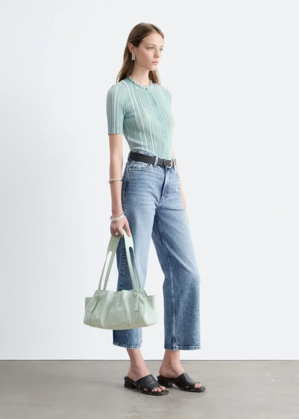 Kurze Wide-Leg-Jeans Kurze Wide-Leg-Jeans