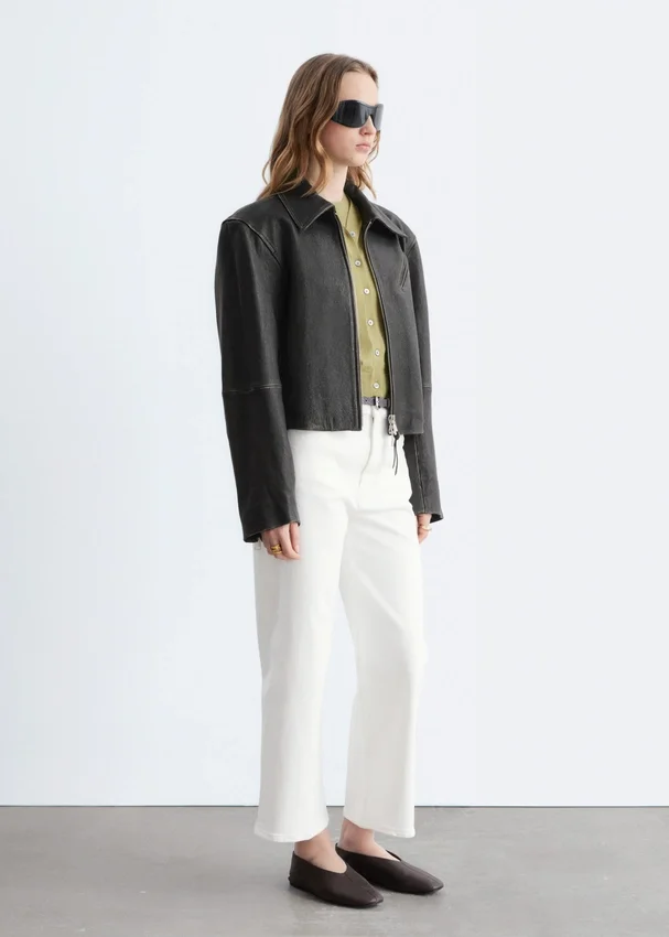 Kurze Wide-Leg-Jeans Kurze Wide-Leg-Jeans