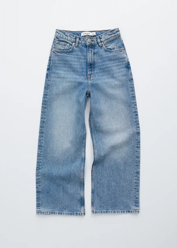 Kurze Wide-Leg-Jeans Kurze Wide-Leg-Jeans