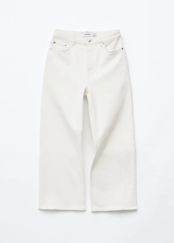 Kurze Wide-Leg-Jeans Kurze Wide-Leg-Jeans