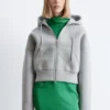 Kurzer Scuba-Hoodie mit Reißverschluss Kurzer Scuba-Hoodie mit Reißverschluss