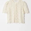 Kurzärmelige Häkel-Cardigan Kurzärmelige Häkel-Cardigan