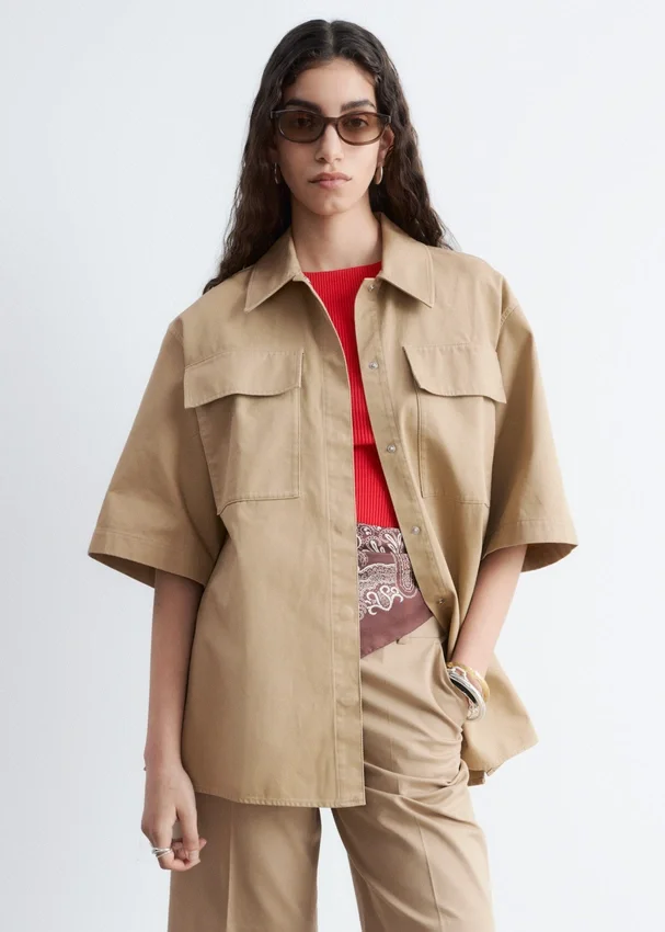 Kurzärmeliges Baumwollhemd Kurzärmeliges Baumwollhemd