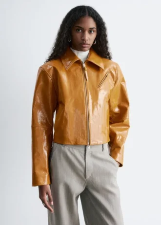 Lackleder-Bikerjacke Lackleder-Bikerjacke
