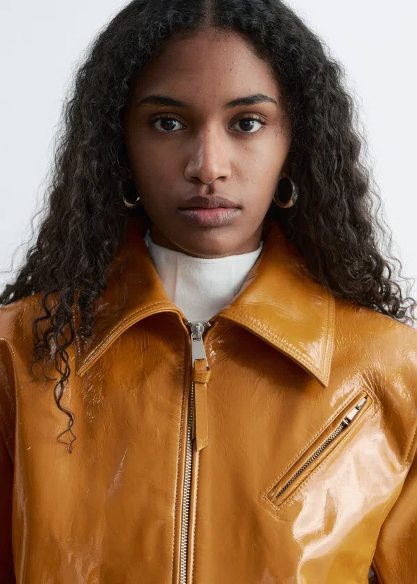Lackleder-Bikerjacke Lackleder-Bikerjacke