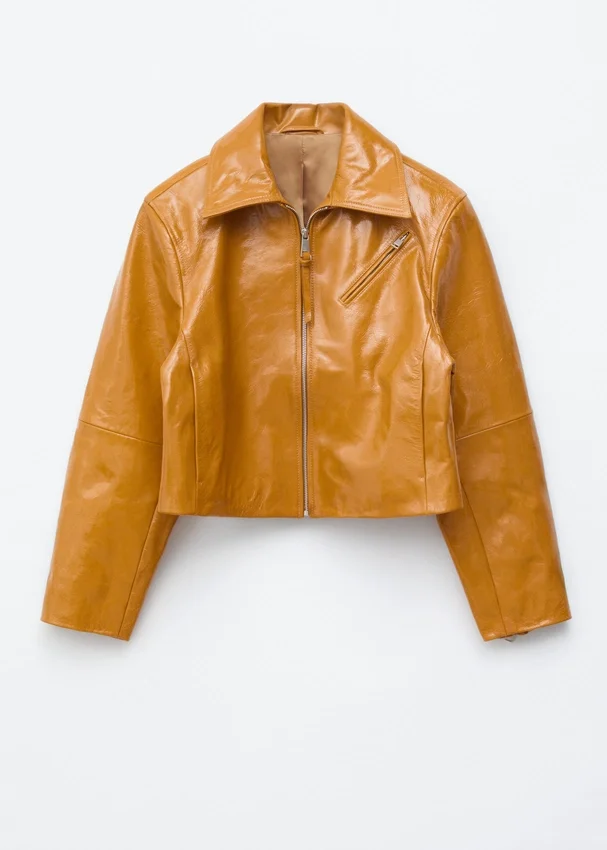 Lackleder-Bikerjacke Lackleder-Bikerjacke