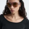 Langarmshirt mit U-Ausschnitt Langarmshirt mit U-Ausschnitt