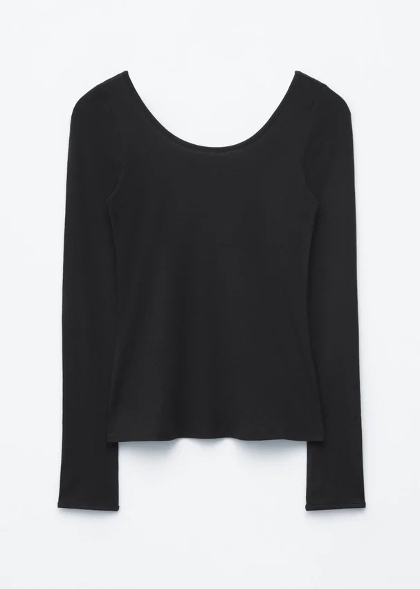 Langarmshirt mit U-Ausschnitt Langarmshirt mit U-Ausschnitt