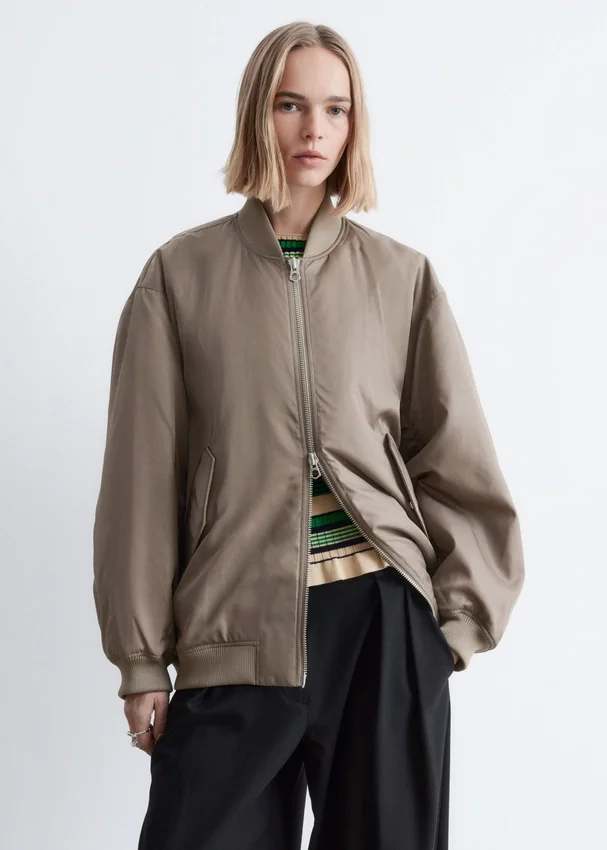 Lange Bomberjacke Lange Bomberjacke
