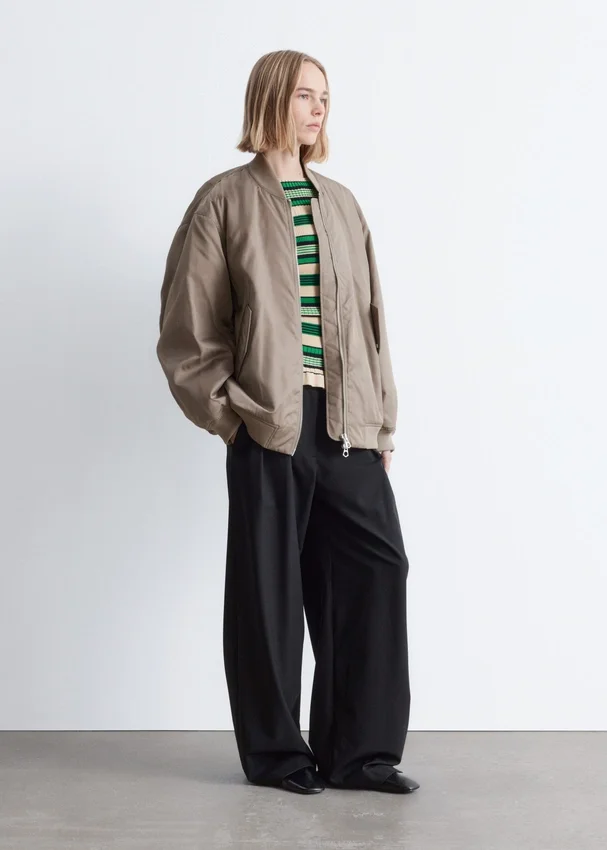 Lange Bomberjacke Lange Bomberjacke
