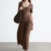 Langes Jersey-Maxikleid Langes Jersey-Maxikleid