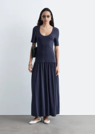 Langes Jersey-Maxikleid Langes Jersey-Maxikleid