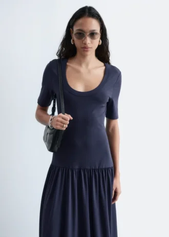 Langes Jersey-Maxikleid Langes Jersey-Maxikleid
