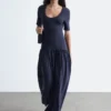Langes Jersey-Maxikleid Langes Jersey-Maxikleid