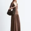 Langes Jersey-Maxikleid Langes Jersey-Maxikleid