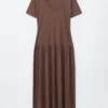 Langes Jersey-Maxikleid Langes Jersey-Maxikleid