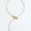 Lariat-Halskette mit Schlangenkette