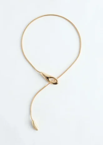 Lariat-Halskette mit Schlangenkette