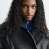 Leder-Bikerjacke mit Gürtel Leder-Bikerjacke mit Gürtel