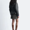 Leder-Bikerjacke mit Gürtel Leder-Bikerjacke mit Gürtel