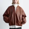 Leder-Bomberjacke