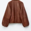 Leder-Bomberjacke