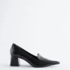 Leder-Loafer-Pumps
