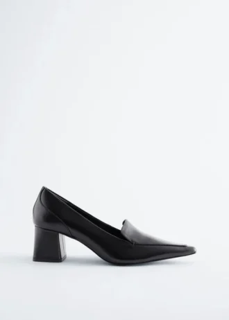 Leder-Loafer-Pumps