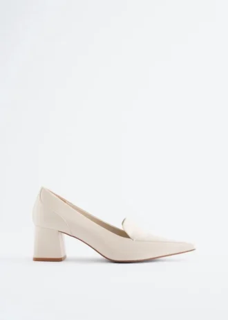 Leder-Loafer-Pumps