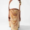 Leder-Sandalen mit Keilabsatz Leder-Sandalen mit Keilabsatz
