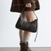 Leder-Schultertasche