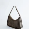 Leder-Schultertasche