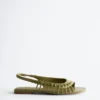 Leder-Slingback-Sandalen