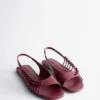 Leder-Slingback-Sandalen