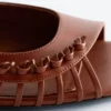Leder-Slingback-Sandalen