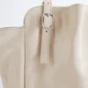 Leder-Tragetasche mit Schnallenriemen